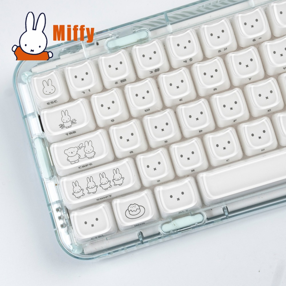 Pc Gaming On Tv - Kawaii Miffy Keycaps Cute Rabbit Key