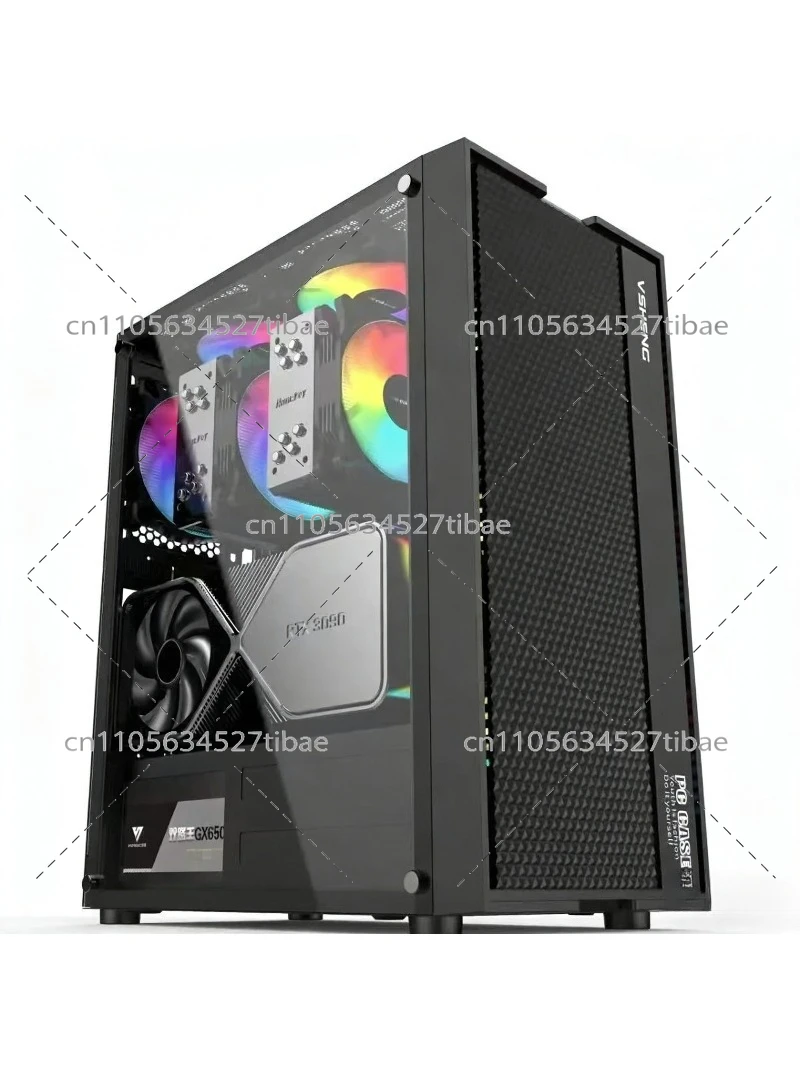 Pc Gaming Cpu - Black E-ATX Computer Case with Glass