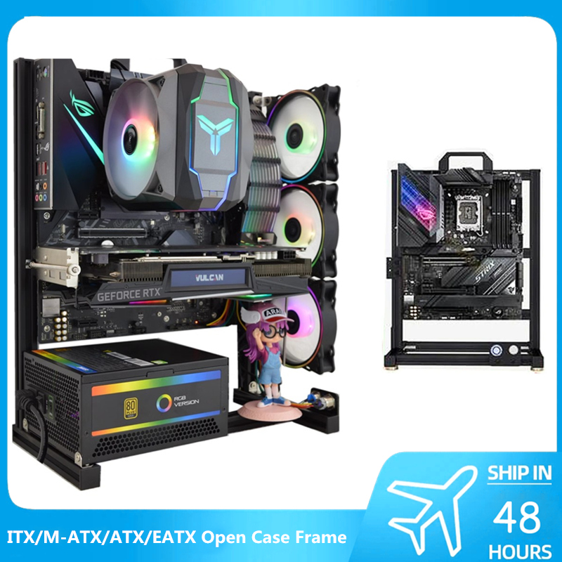 MOD ATX Open PC Case Frame For - Pc Gaming Center 评论和价格