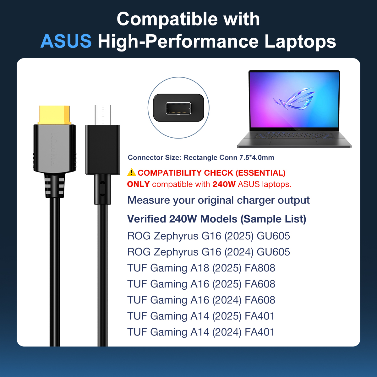 240W GaN Laptop Charger For AS - Pc Gaming Rog 评论和价格