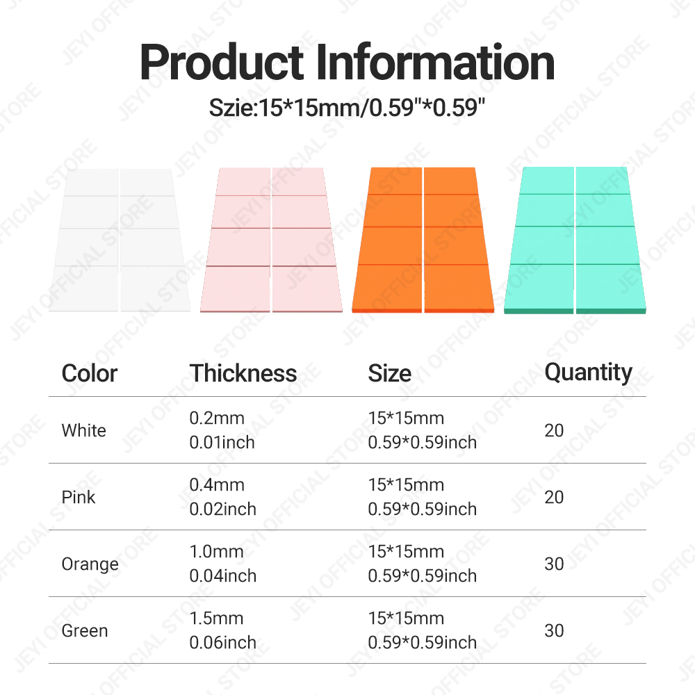 JEYI 100-Pack Thermal Conducti - M.2 Ssd Heatsink 评论和价格