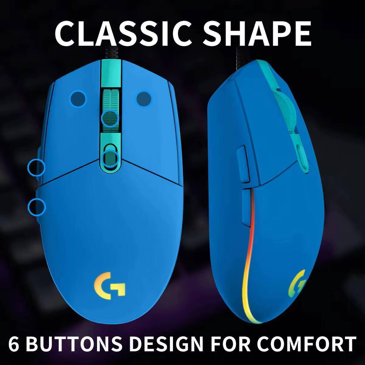 Logitech G203 wired gaming mou - Pc Gaming Center 评论和价格
