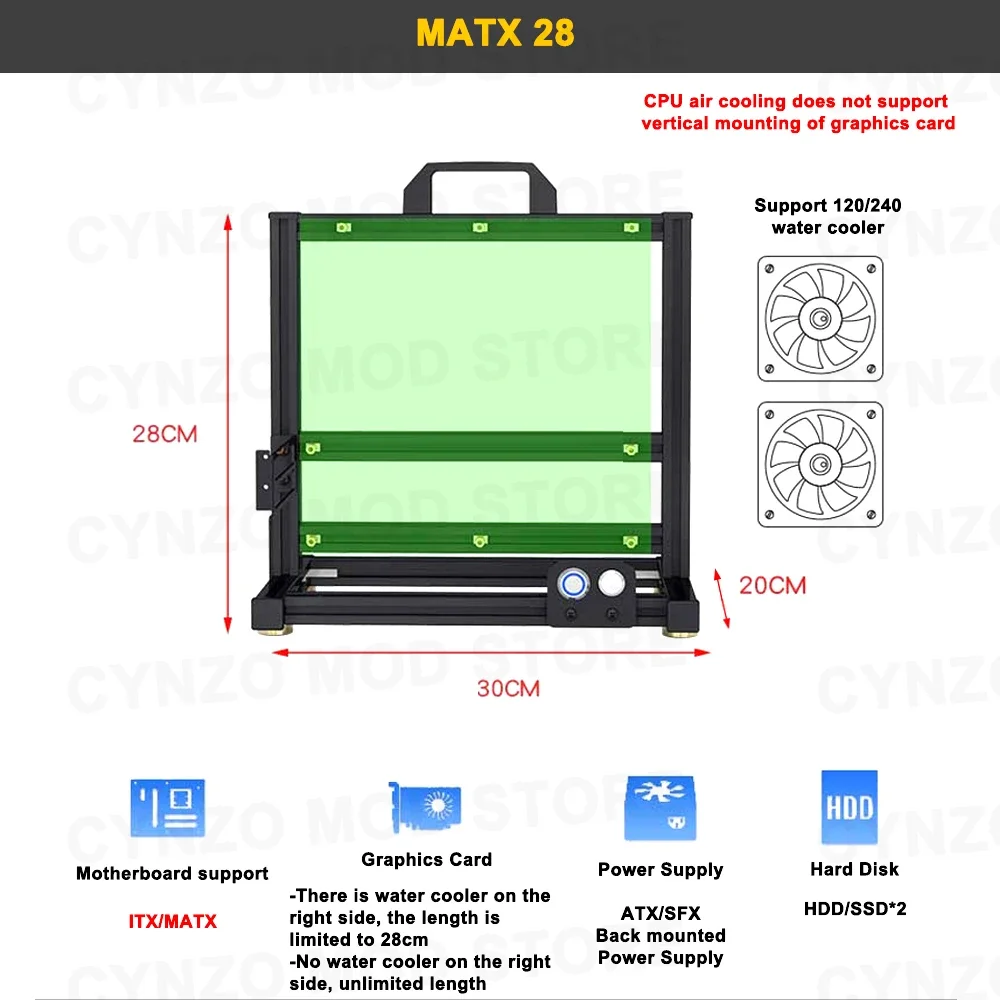 Modding EATX Open PC Case Fram - Pc Gaming Center 评论和价格