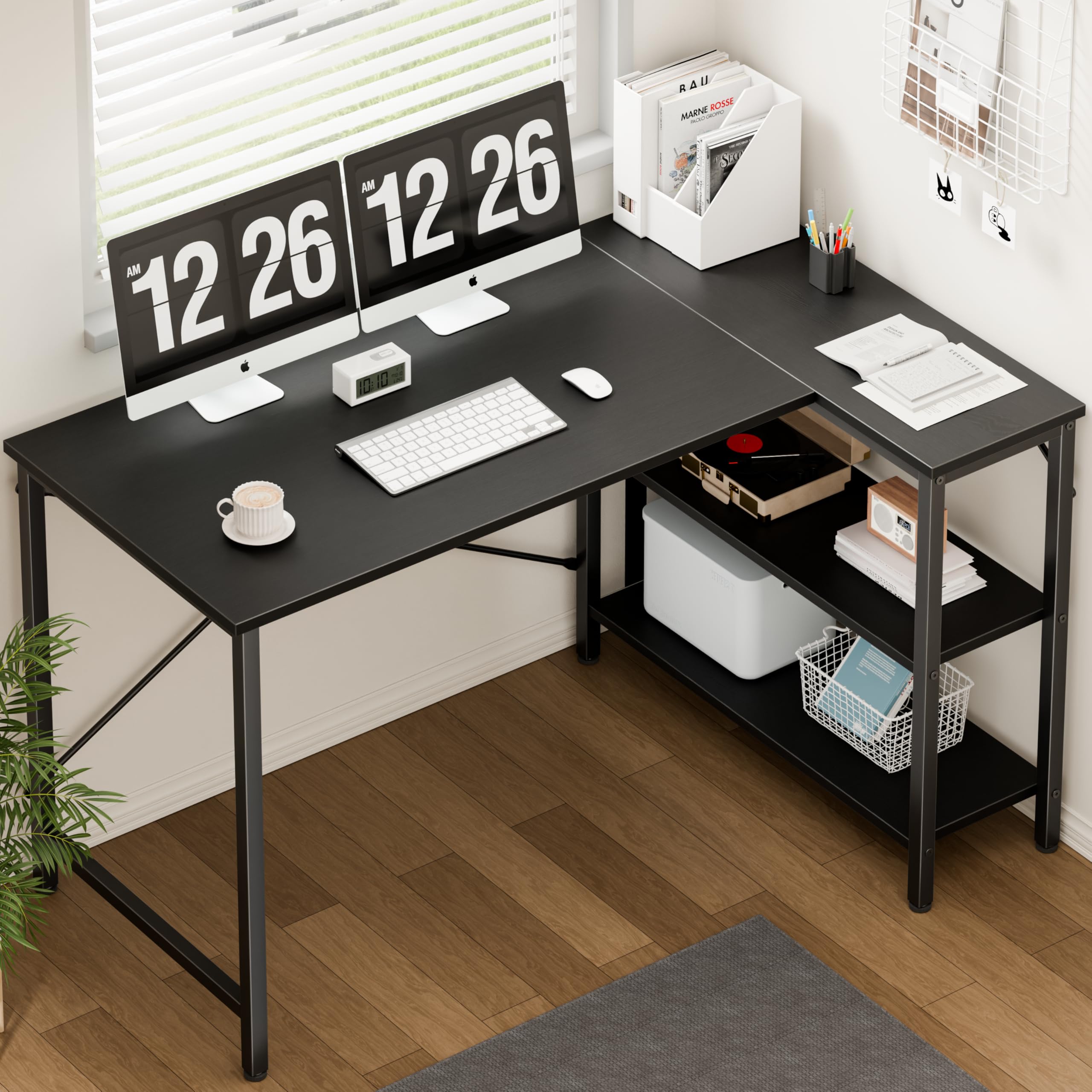 JHK L Shaped Desk 47 Inch Comp - Pc Gaming Center 评论和价格