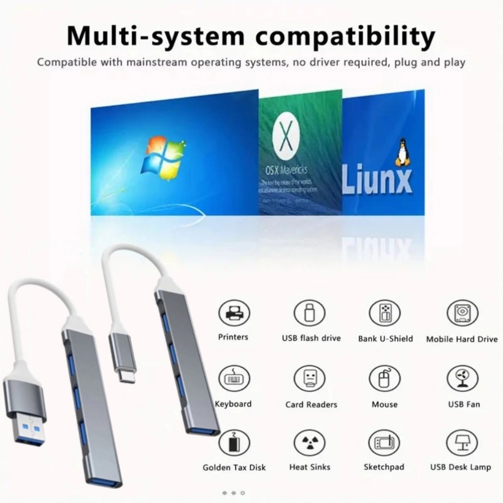 USB 3.0 Hub 4 in 1 USB Hub Hig - Usb Hub Gaming 评论和价格