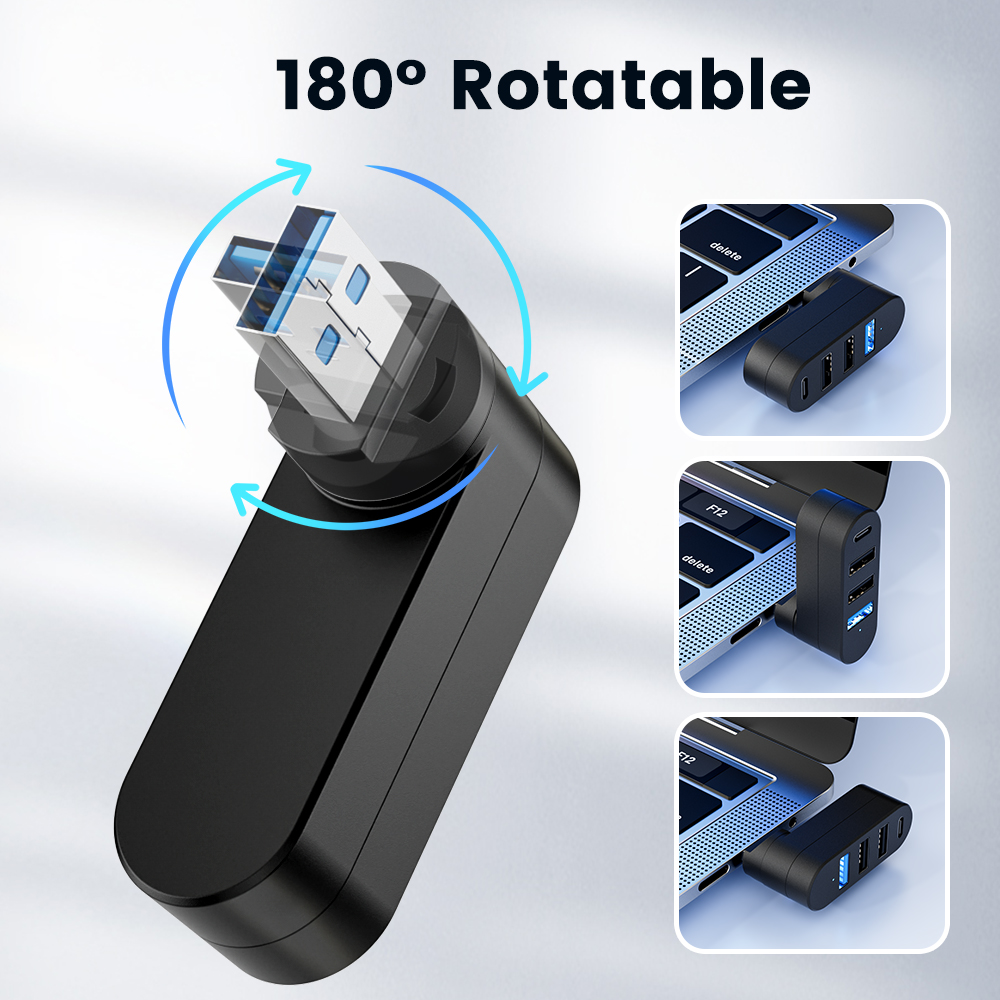 Rotatable USB HUB USB3.0 2.0 T - Usb Hub Gaming 评论和价格