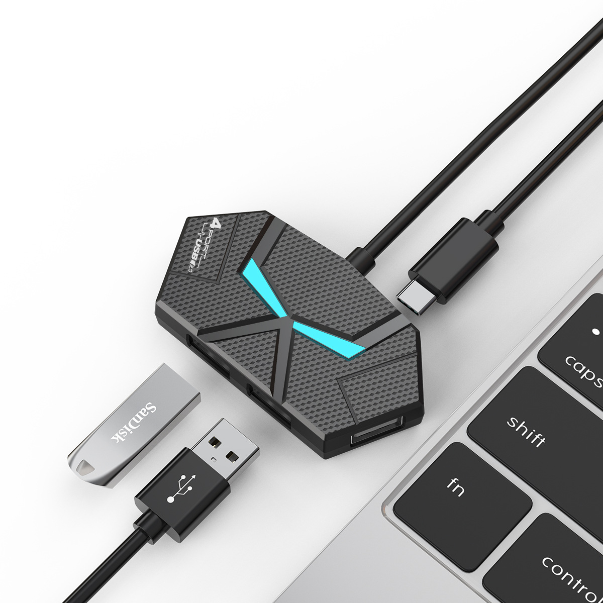 0.6CM/1.2M HUB 7-port Compatib - Usb Hub Gaming 评论和价格