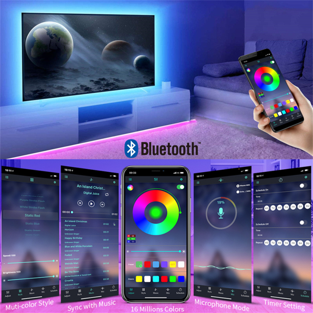 RGB 5050 LED Strip Lights App  - Pc Gaming On Tv 评论和价格